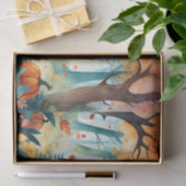 Papier Mousseline Aquarelle Automne Citrouille Feuille Forêt (Cadeau)