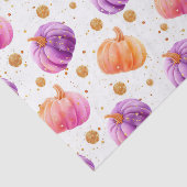 Papier Mousseline Aquarelle Automne Citrouille Motif Automne Découpa (Détail)