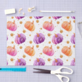 Papier Mousseline Aquarelle Automne Citrouille Motif Automne Découpa (Artisanat)