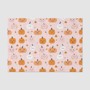 Papier Mousseline Aquarelle Automne Citrouille Motif Automne Découpa