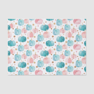 Papier Mousseline Aquarelle Automne Citrouille Motif Automne Découpa