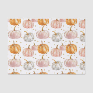 Papier Mousseline Aquarelle Automne Citrouille Motif Automne Découpa