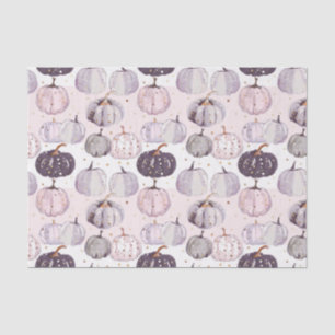 Papier Mousseline Aquarelle Automne Citrouille Motif Automne Découpa