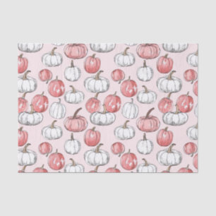 Papier Mousseline Aquarelle Automne Citrouille Motif Automne Découpa