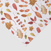 Papier Mousseline Aquarelle Automne Feuilles Nature (Détail)