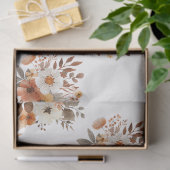 Papier Mousseline Aquarelle Automne Floral Papier Tissu (Cadeau)