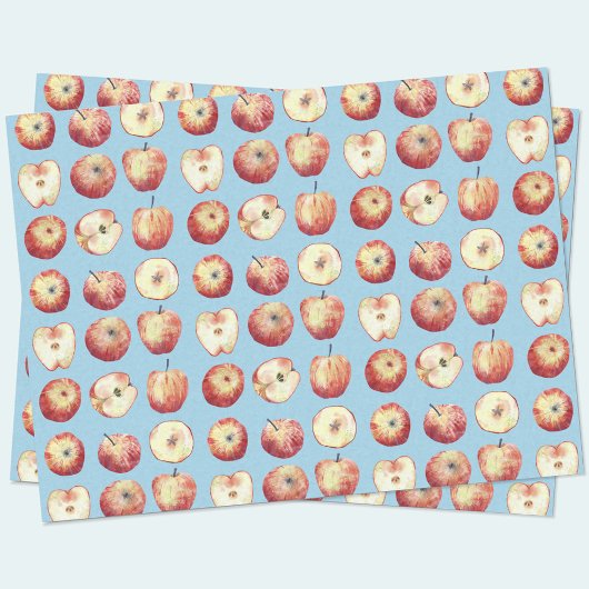 Papier Mousseline Aquarelle aux fruits de pomme