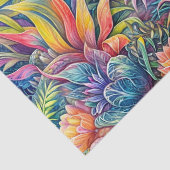 Papier Mousseline Aquarelle Axolotl Art botanique dynamique (Détail)