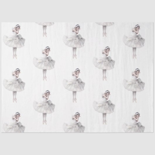 Papier Mousseline Aquarelle Ballerina Series Design 18 Tissu Papier (Recto)