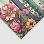 Papier Mousseline Aquarelle Bande violet vert-vert découpage (Détail)