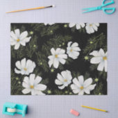 Papier Mousseline Aquarelle Blanc Cosmos Fleurs Peinture Botanique (Artisanat)