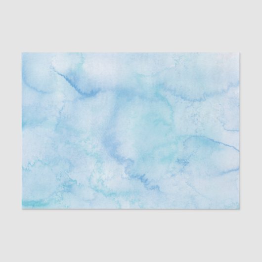 Papier Mousseline Aquarelle bleu clair (Recto)
