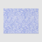 Papier Mousseline Aquarelle bleu Denim Zebra Imprimer (Recto)