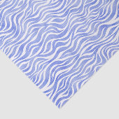 Papier Mousseline Aquarelle bleu Denim Zebra Imprimer (Détail)