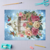 Papier Mousseline Aquarelle bleu d'hiver Découpage de la cage d'oise (Artisanat)