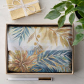 Papier Mousseline Aquarelle bleu et jaune de Macaw (Cadeau)