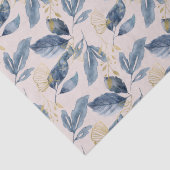 Papier Mousseline Aquarelle bleu et or Feuille simple (Détail)