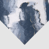 Papier Mousseline Aquarelle bleu marine Alcool encre et étincelle d' (Détail)