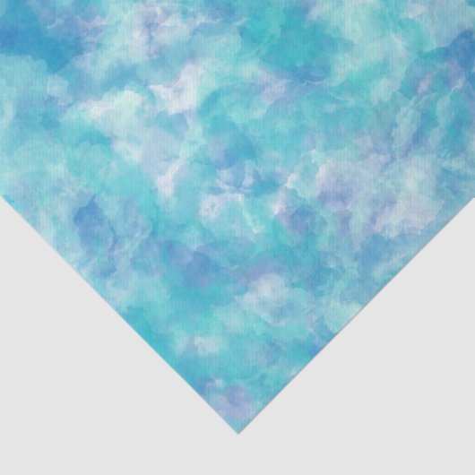 Papier Mousseline Aquarelle bleu marine brillante marbré (Détail)