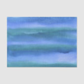 Papier Mousseline Aquarelle bleu océan (Recto)