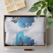 Papier Mousseline Aquarelle bleu Orca Whale (Cadeau)