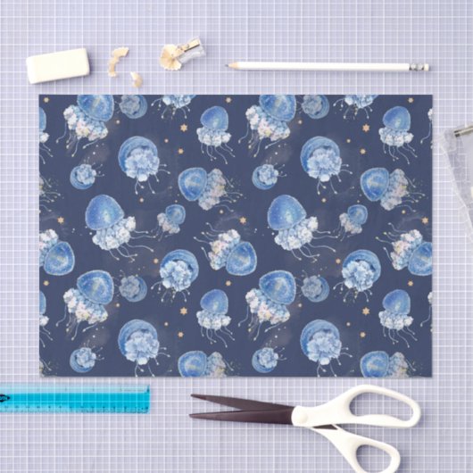 Papier Mousseline Aquarelle bleue Jellis (Artisanat)