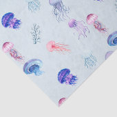 Papier Mousseline Aquarelle bleue Mixte de couleur méduse (Détail)