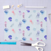 Papier Mousseline Aquarelle bleue Mixte de couleur méduse (Artisanat)