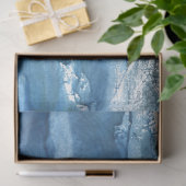 Papier Mousseline Aquarelle bleue saturée (Cadeau)