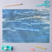 Papier Mousseline Aquarelle bleue saturée (Artisanat)