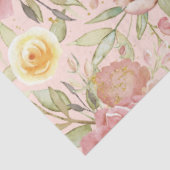 Papier Mousseline Aquarelle Blush Floral Gold Parties scintillant De (Détail)