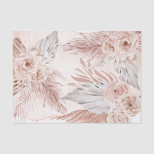 Papier Mousseline aquarelle bofleur bouquet papier de tissu