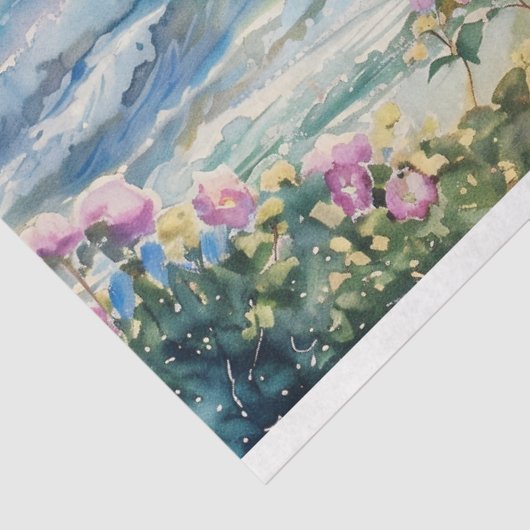 Papier Mousseline Aquarelle Boho Coastal Caravan Decoupage (Détail)