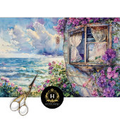 Papier Mousseline Aquarelle Boho Coastal Caravan Decoupage