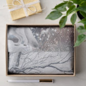 Papier Mousseline Aquarelle Bois Cerf d'hiver (Cadeau)