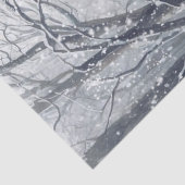 Papier Mousseline Aquarelle Bois Cerf d'hiver (Détail)