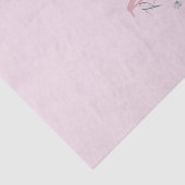 Papier Mousseline Aquarelle botanique chic rose pâle (Détail)