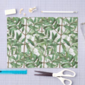 Papier Mousseline Aquarelle botanique de feuillage vert (Artisanat)