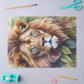 Papier Mousseline Aquarelle botanique de Lion (Artisanat)