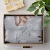 Papier Mousseline Aquarelle botanique de renard d'hiver (Cadeau)