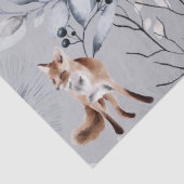 Papier Mousseline Aquarelle botanique de renard d'hiver (Détail)