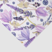 Papier Mousseline Aquarelle Botanique Lavande Fleur sauvage Boho (Détail)