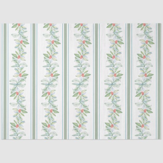 Papier Mousseline Aquarelle botanique sur le thème des vacances (Recto)