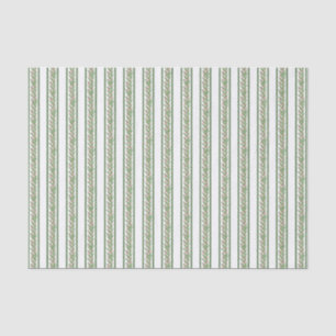 Papier Mousseline Aquarelle Bourgogne et Noël vert Holly