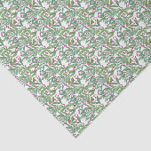 Papier Mousseline Aquarelle Bourgogne et Noël vert Holly (Détail)