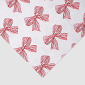Papier Mousseline Aquarelle Bow rayé rouge et blanc (Détail)