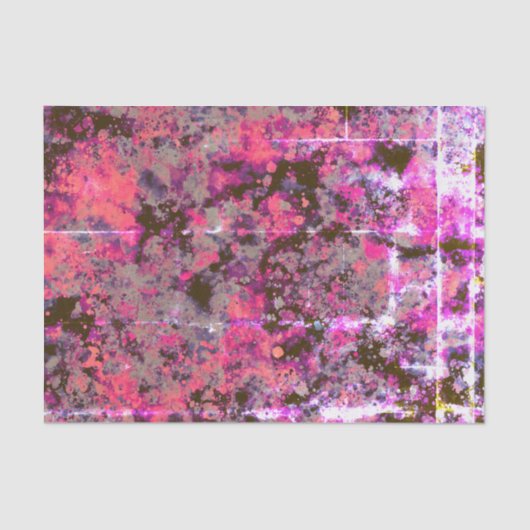 Papier Mousseline Aquarelle brique noir rose Paint Splash Abstrait (Recto)