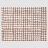 Papier Mousseline Aquarelle Brown En vichy plaid tendance (Recto)