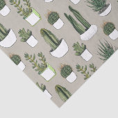 Papier Mousseline Aquarelle Cacti & Succulent - Beige (Détail)