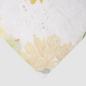 Papier Mousseline Aquarelle Carnation Jaune Découpage Florale (Détail)